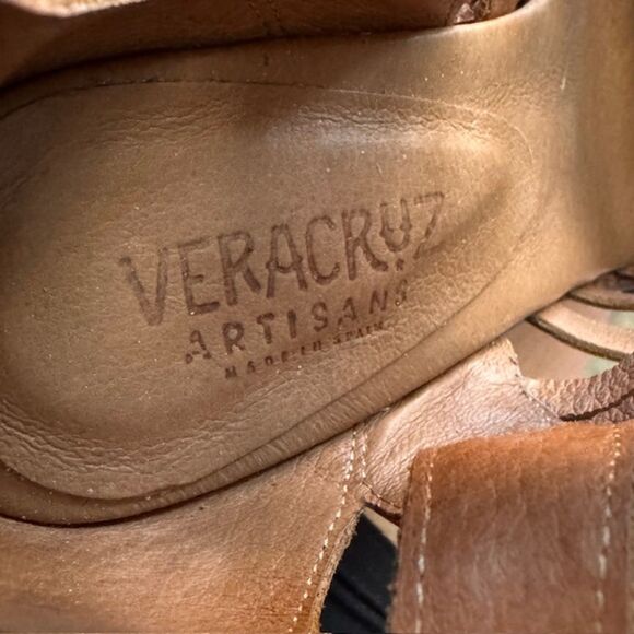 Veracruz by Sundance Leather Strappy Heeled Boots NWOB Sz 37 - Picture 8 of 8